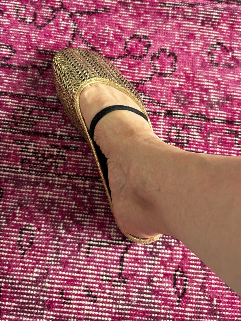 Gold Raffia Mules NWT